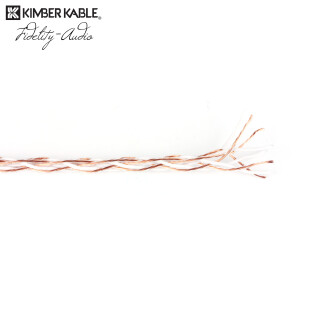 Kimber KK-TC geflochtenes Lautsprecherkabel Hyper Pure, Reinkupfer, weiß-transparent