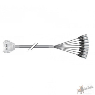 Sub-D 25 pin <-> XLR male Neutrik (Tascam) Multicore cable grey,  10m