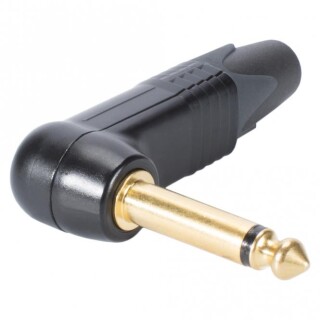 Neutrik NP2RX-B2 – pole 1/4" professional right-angle phone plug, gold contacts, black shell
