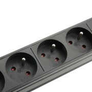 19" Mains Power Strip 8 Sockets, French Connectors