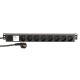 19" Mains Power Strip 8 Sockets, French Connectors