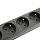 19" Mains Power Strip 8 Sockets, French Connectors
