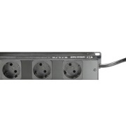 19" power strip 6-way, individually switchable and protected