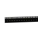 Heavy duty double Rack Strip black 45 U