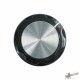 Schwarzer Drehknopf, Aluminium-Platte 33mm