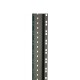 Heavy duty double Rack Strip black 45 U