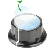 Daka-Ware Bakelite Knob with Aluminum Cap, 20mm