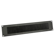 Rack Panel 2 U steel with Brush Strip