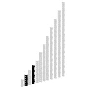 Heavy duty Rack Strip black 3 U