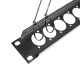 19" U-shaped rack panel 16 Sockets 1U with tie bar