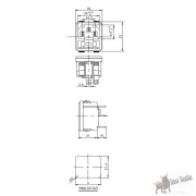 IEC Einbaustecker mit 10A Sicherungshalter, DF-Clip